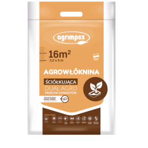 AGROWŁÓKNINA HOBBY ŚCIÓŁKUJĄCA DUAL-AGRO BRĄZOWO-CZARNY PAKIET 1.6X5 50G
