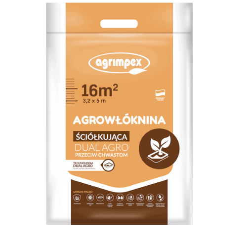 AGROWŁÓKNINA HOBBY ŚCIÓŁKUJĄCA DUAL-AGRO BRĄZOWO-CZARNY PAKIET 1.6X5 50G