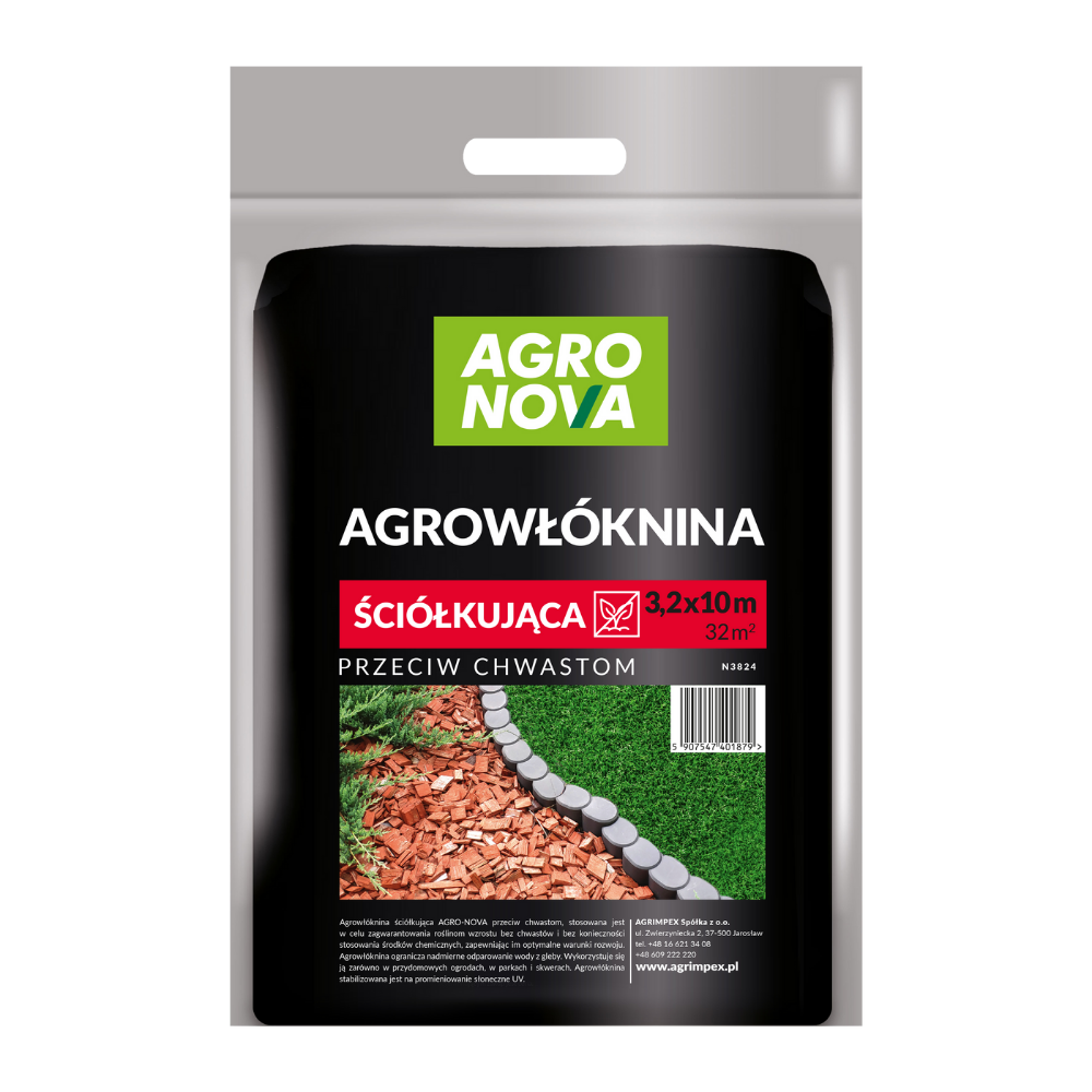 AGROWŁÓKNINA HOBBY ŚCIÓŁKUJĄCA AGRO NOVA CZARNA PAKIET 3.2X10