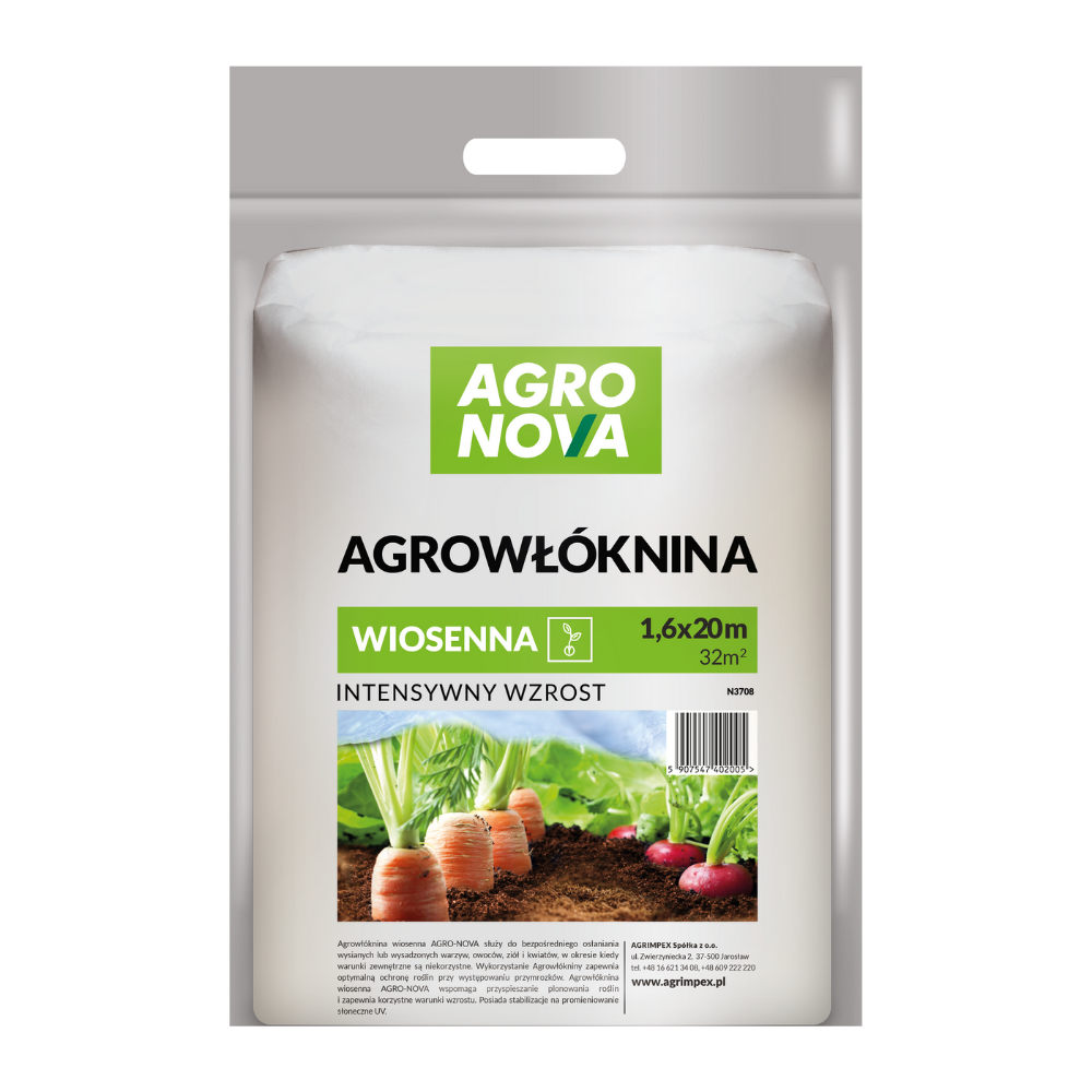 AGROWŁÓKNINA HOBBY OSŁANIAJĄCA WIOSENNA AGRO NOVA BIAŁA PAKIET 1.6X20