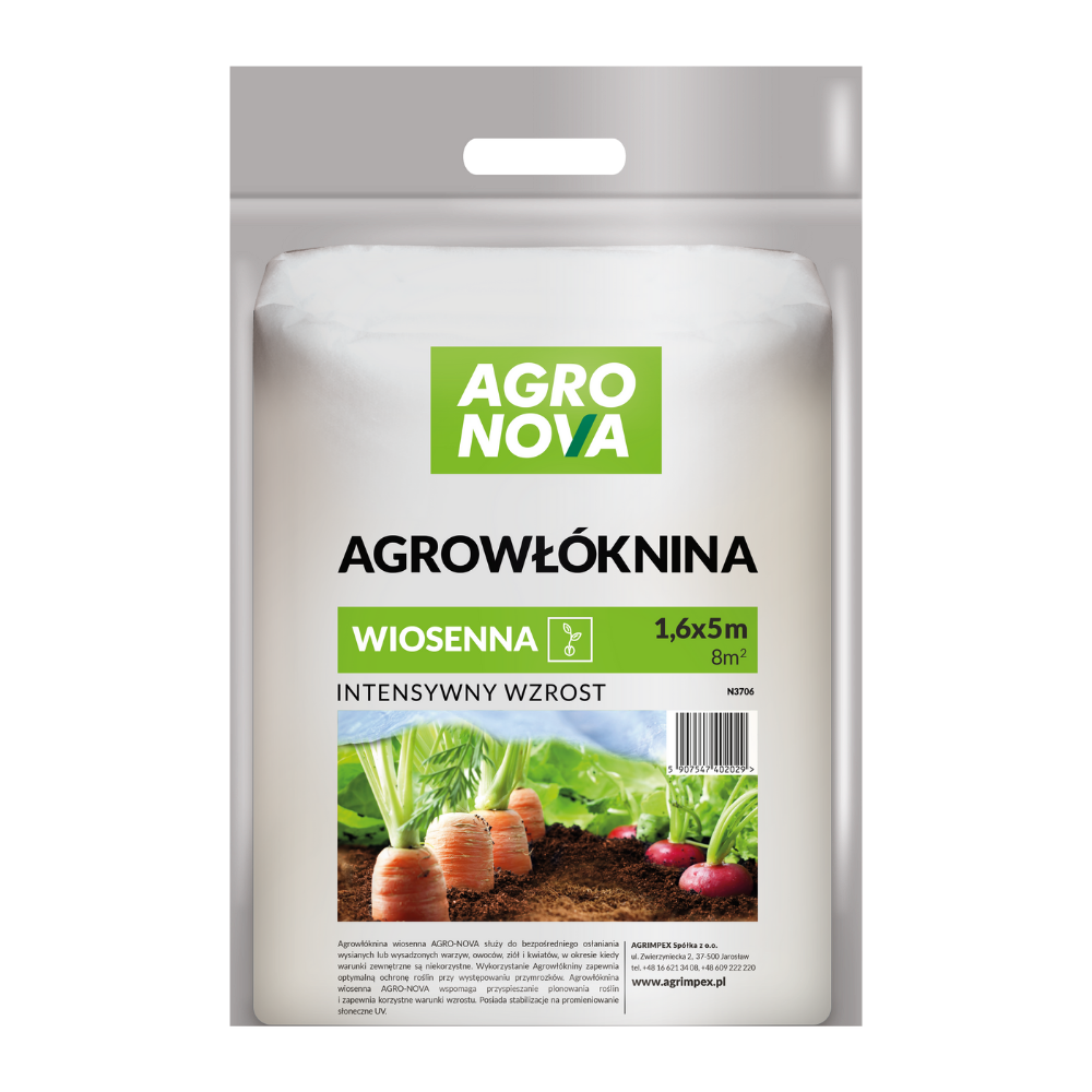 AGROWŁÓKNINA HOBBY OSŁANIAJĄCA WIOSENNA AGRO NOVA BIAŁA PAKIET 1.6X5