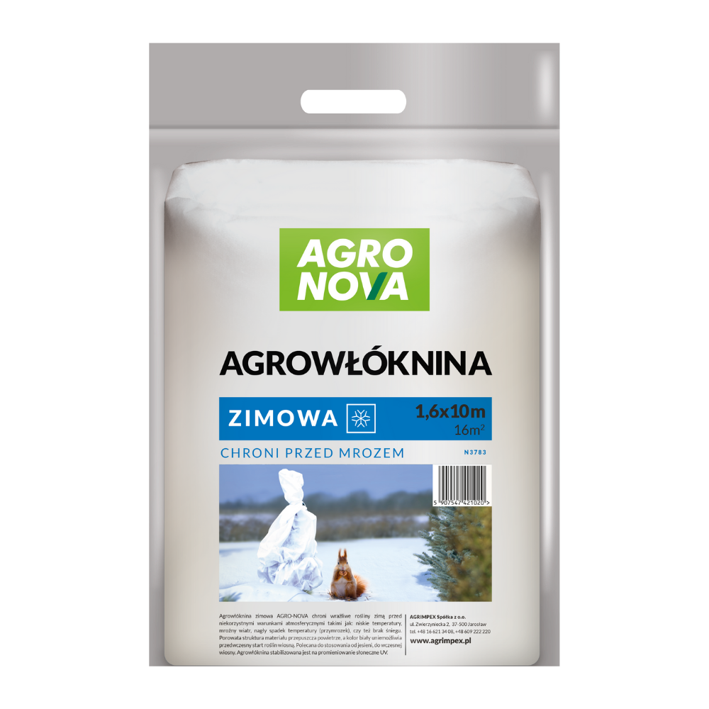 AGROWŁÓKNINA HOBBY OSŁANIAJĄCA ZIMOWA AGRO NOVA BIAŁA PAKIET 1.6X10