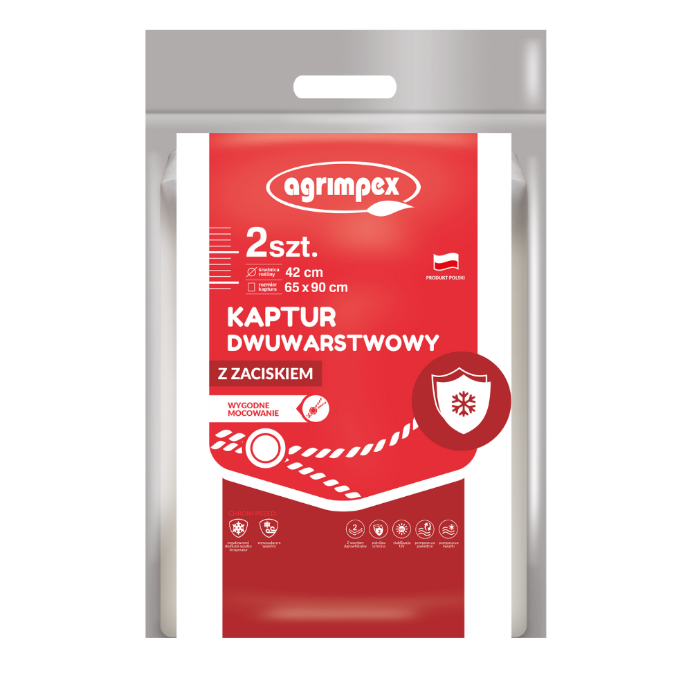 KAPTUR OCHRONNY AGRIMPEX DWUWARSTWOWY PLUS NA ZIMĘ 65X90 – 2 SZT.