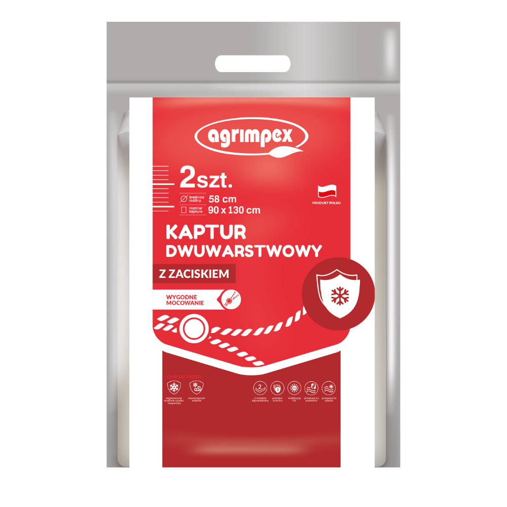 KAPTUR OCHRONNY AGRIMPEX DWUWARSTWOWY PLUS NA ZIMĘ 90X130 – 2 SZT