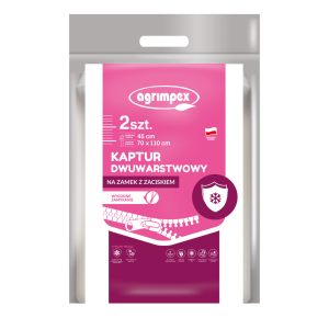 KAPTUR OCHRONNY AGRIMPEX DWUWARSTWOWY BŁYSKAWICZNY PLUS 70X110 - 2 SZT