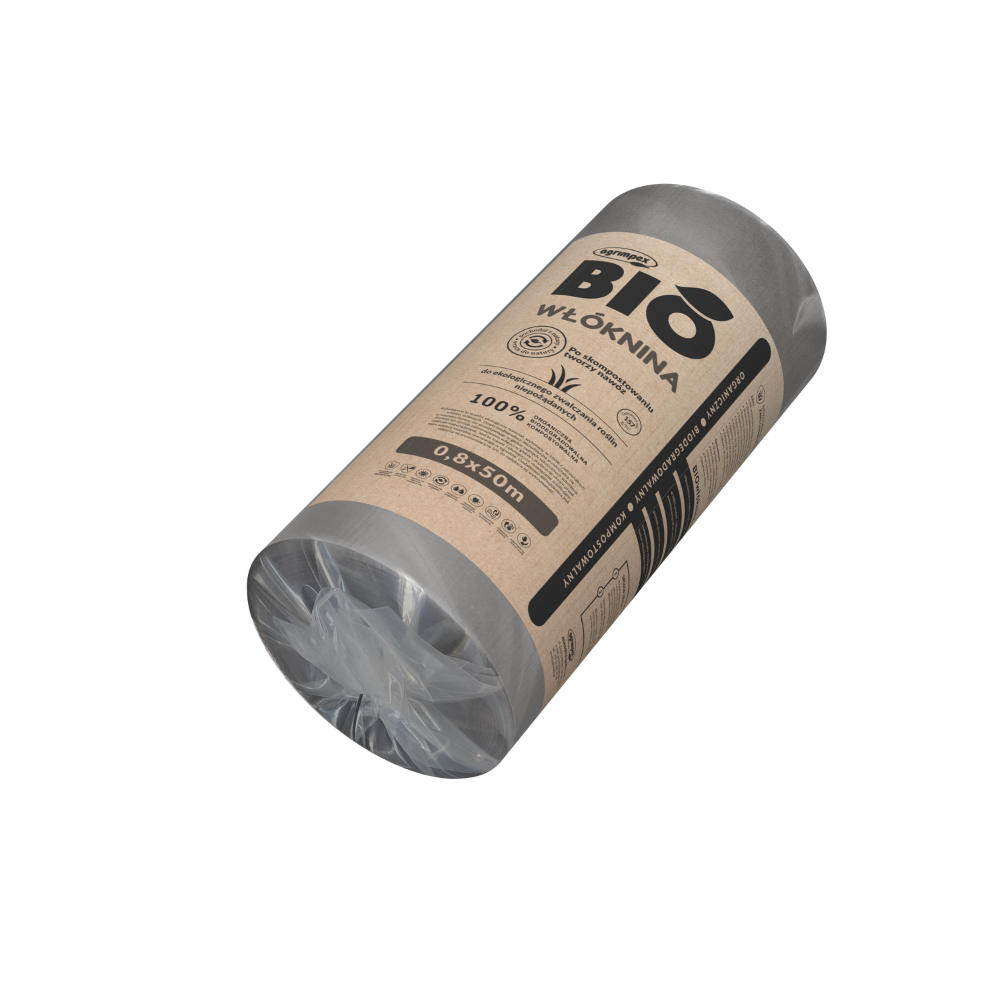 BIOWŁÓKNINA DO EKOLOGICZNEGO ZWALCZANIA CHWASTÓW BRĄZOWA ROLKA 1/2 0.8X50 157G